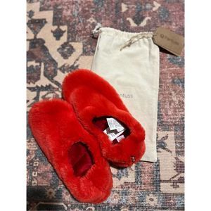 Pantuss Women's Ballerina Style Red Indoor Shoes Size Medium